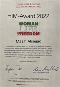 HIM-Preis an Masih Alinejad