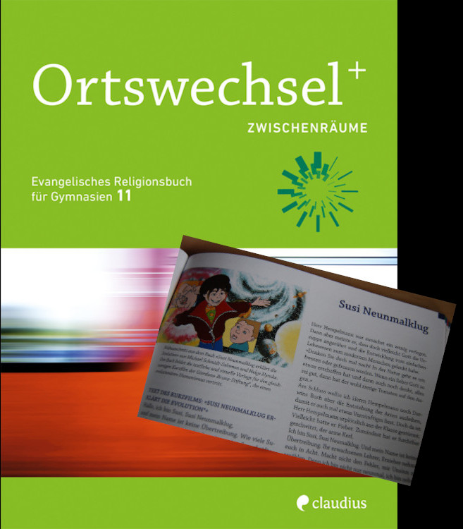 Susi Neunmalklug in Religionslehre-Schulbuch