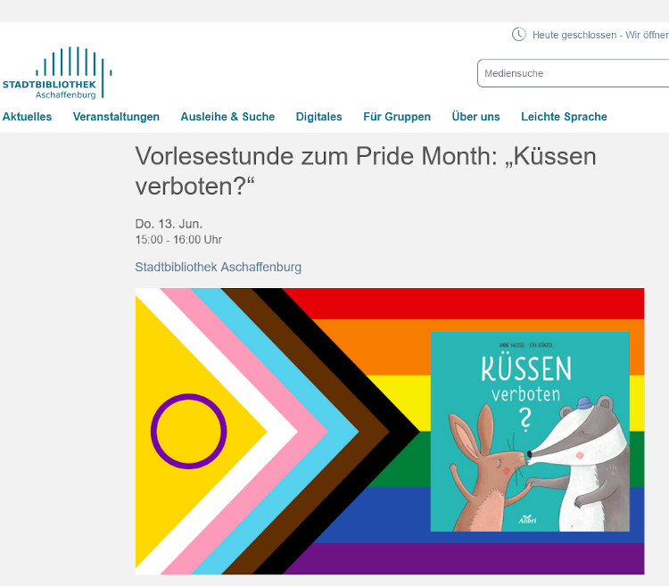 Vorlesestunde zum Pride Month mit Anne Hassel